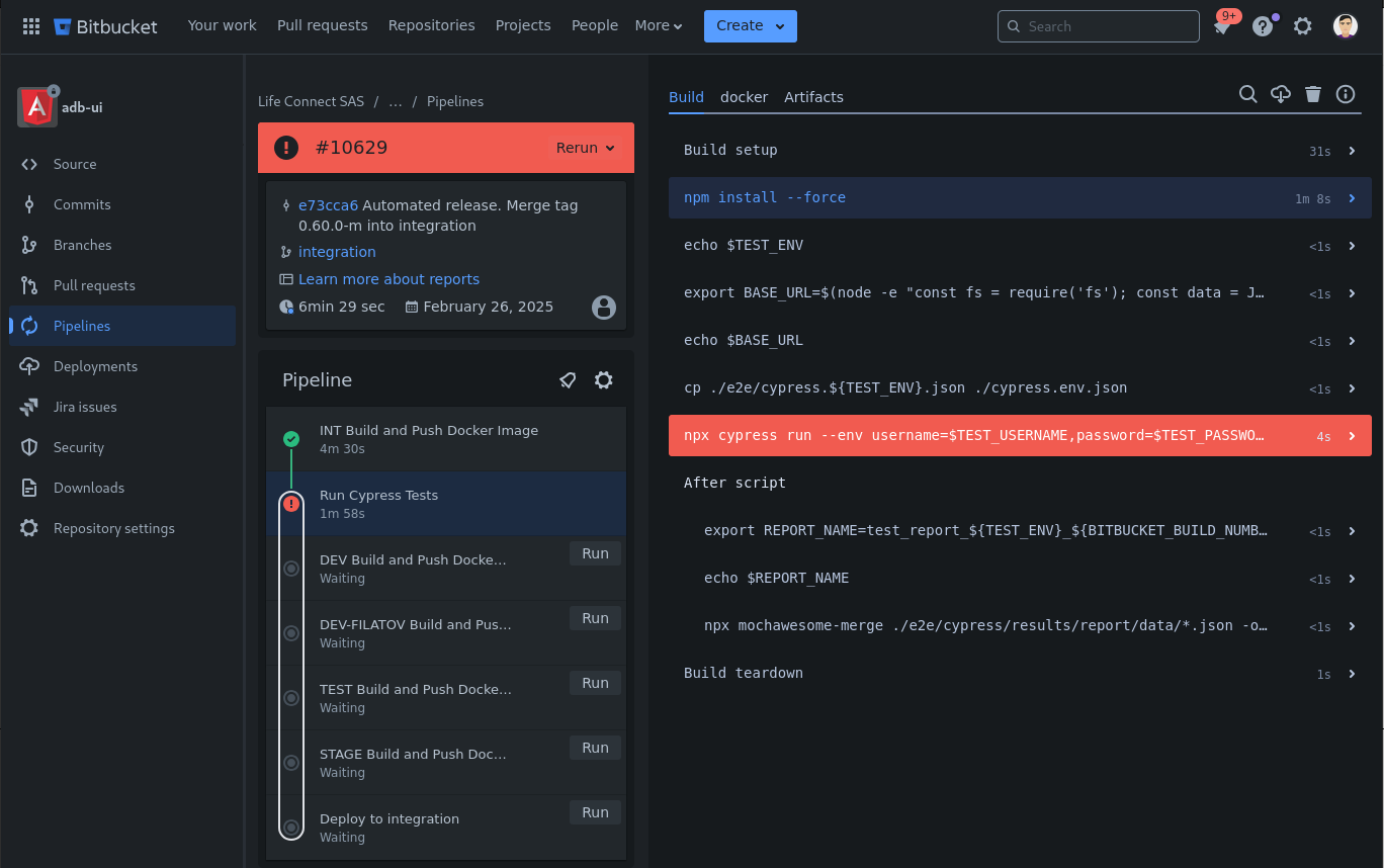 Execute Deploy to Integration Step