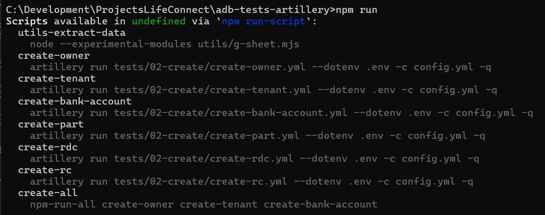 Available commands